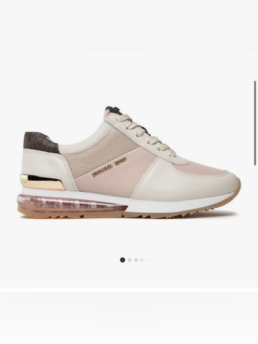 Michael Kors Beige and Blush Low-Top Trainer